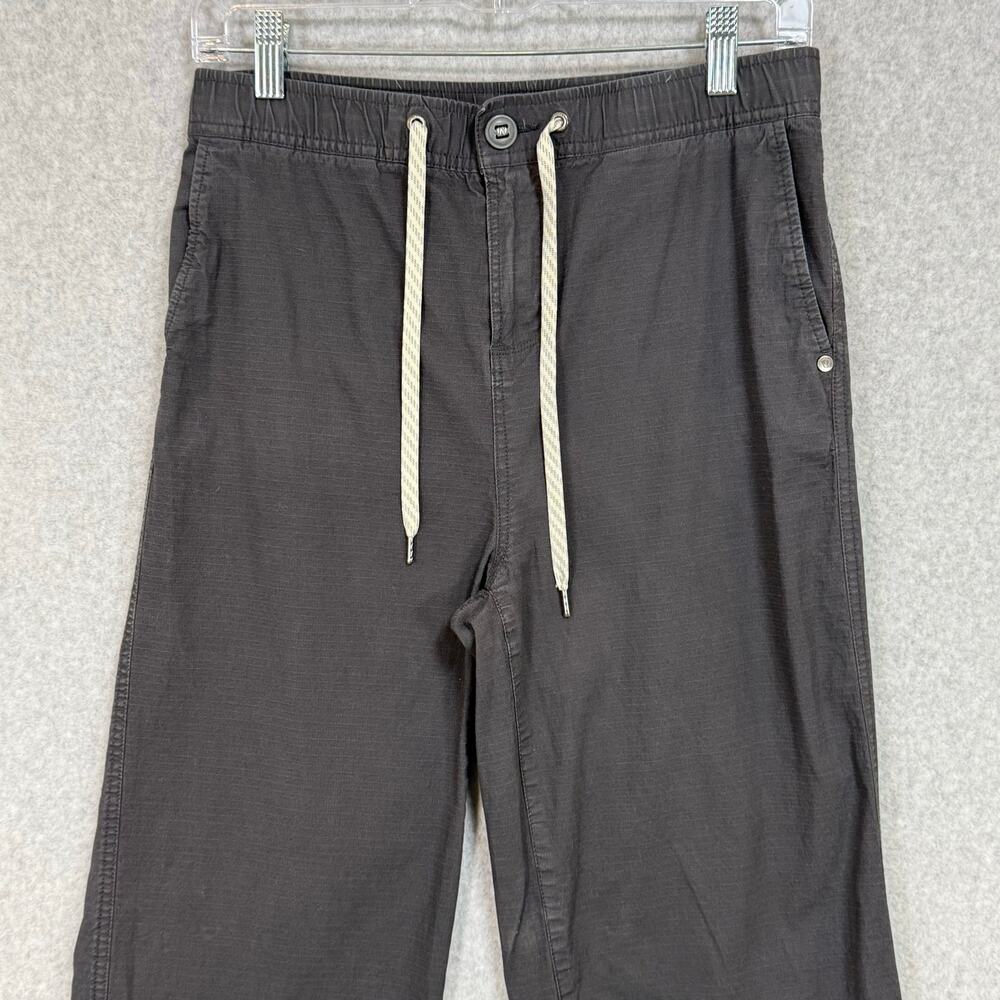 Vuori Rip Stop Pant Size M Wide Leg Cropped Comfort Travel Athleisure VW416 Gray - Picture 2 of 16